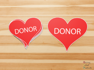 Are you a registered organ donor? If so, show the world with this donor heart sticker.