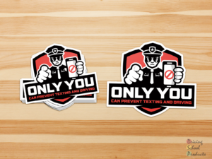 Stand up against the dangers of distracted driving with this prevent texting and driving sticker.